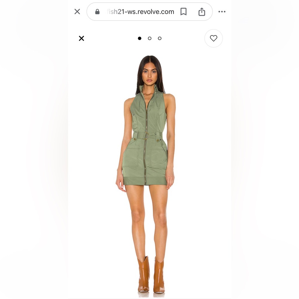 Superdown Sofia belted mini dress size Small - Army Green